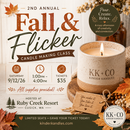 2nd Annual Flicker & Fall ~ Candle Making Class